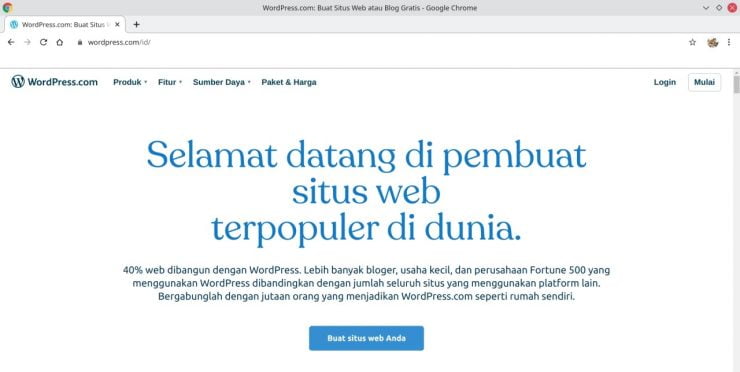 Cara Membuat Website Gratis Dengan WordPress.com