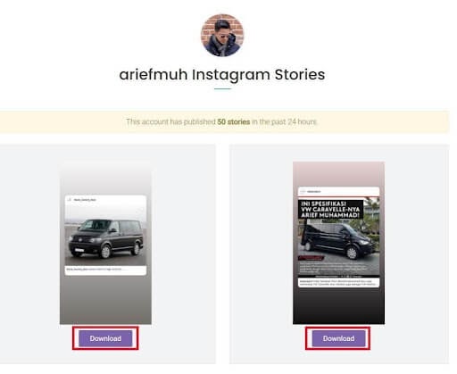Download Story Instagram Tanpa Aplikasi menggunakan Website Story Downloader - image 2