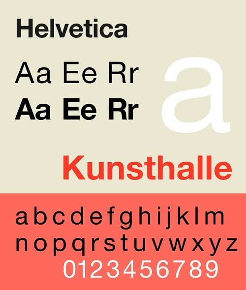Helvetica - 30 Font Keren Terbaru untuk Website agar Lebih Aesthetic