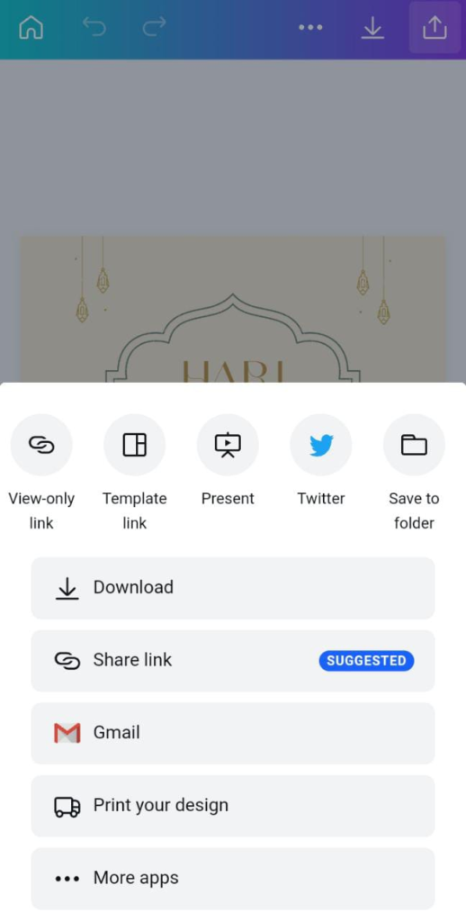 simpan kartu ucapan lebaran