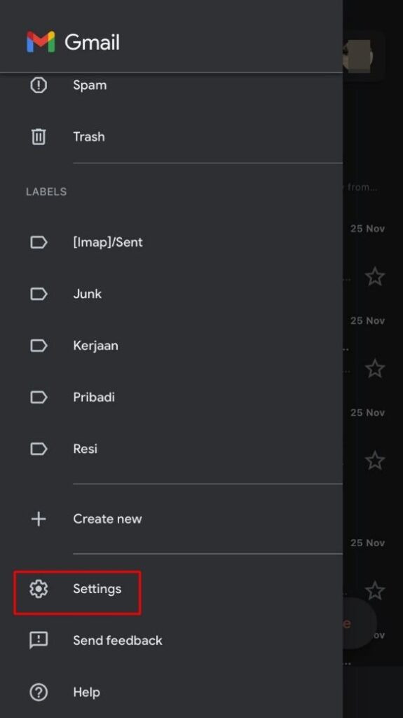 pilih menu setting