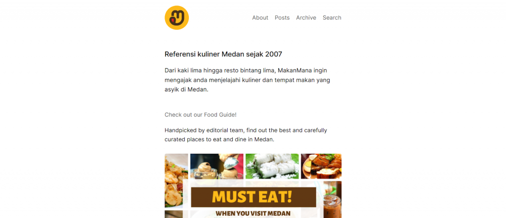 Contoh Blog Kuliner Lokal - Makan Mana