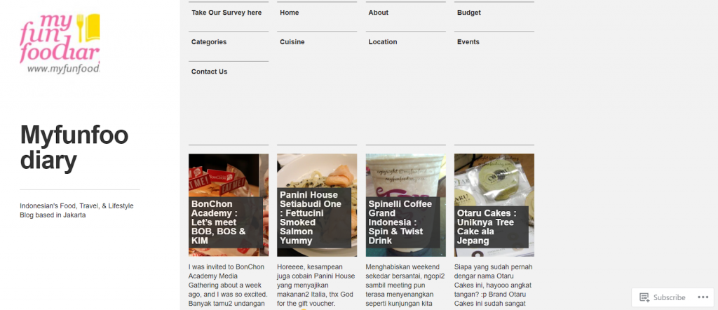 Contoh Blog Kuliner Lokal - My Fun Food Diary