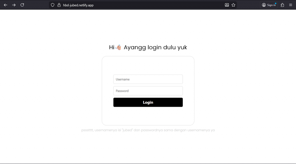 Login untuk Bisa Cek Ucapan dan Surprisenya!