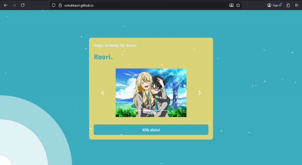 Ucapan dengan Nuansa Anime