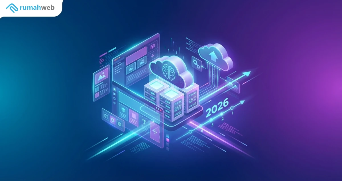 Banner - Prediksi Tren Hosting dan AI Website Builder 2026