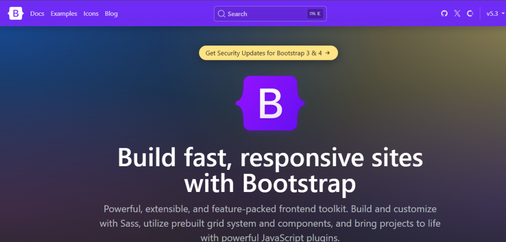 Contoh Web Statis Populer - Bootstrap