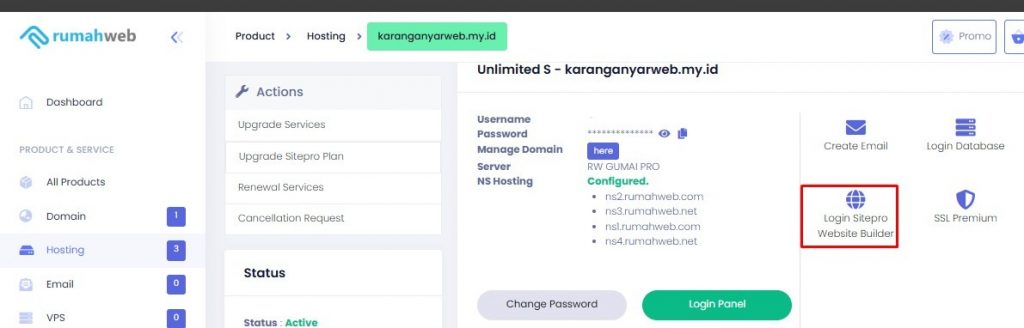 login sitepro