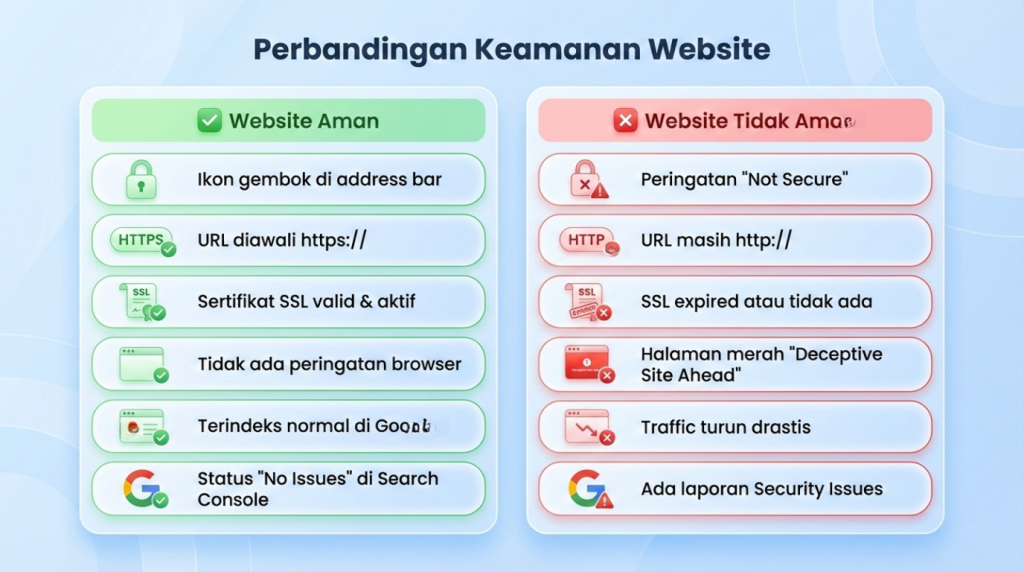 Perbandingan keamanan website 