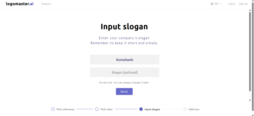 Inputkan slogan