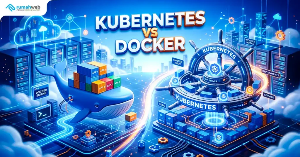 Banner Artikel - Perbedaan Docker vs Kubernetes