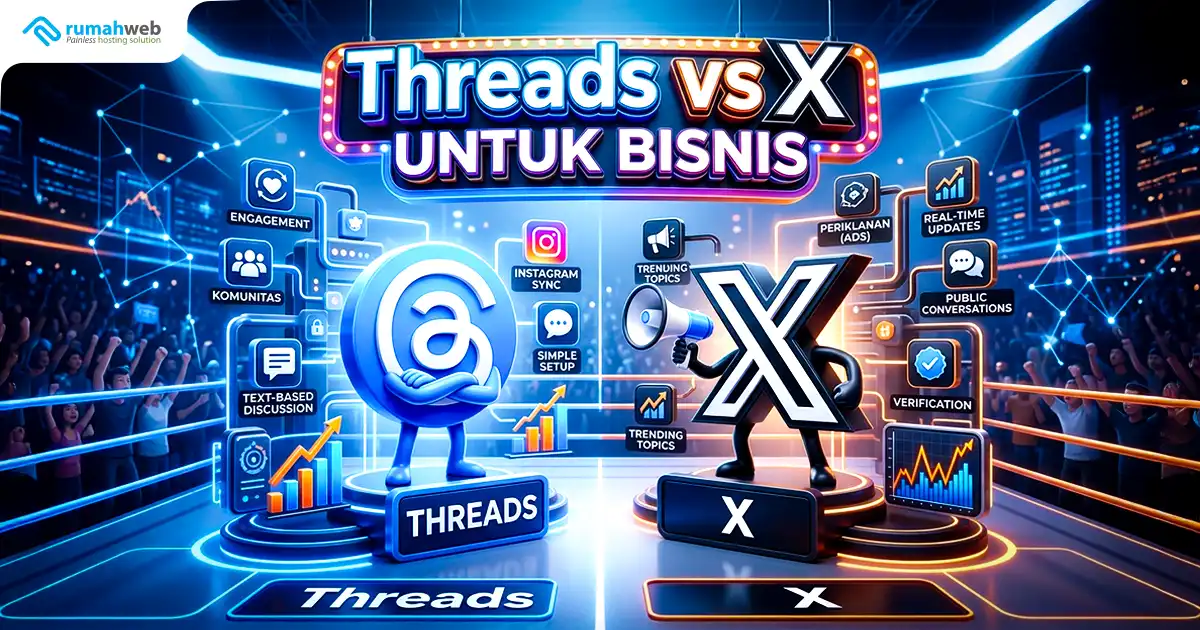 Banner Artikel - Threads vs X untuk Bisnis