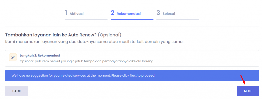 rekomendasi layanan yang bisa di atur auto renew