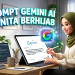 Banner Artikel - Prompt Gemini AI Wanita Berhijab yang Aesthetic