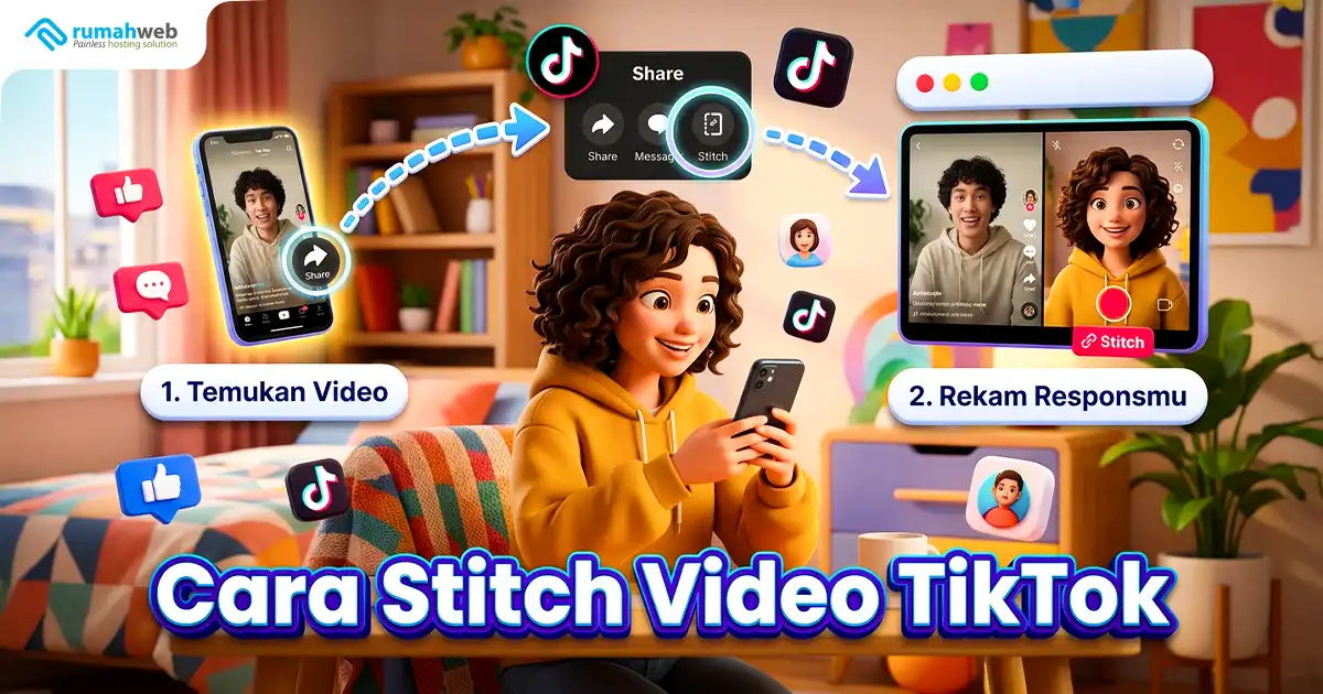 Banner Artikel - Cara Stitch Video TikTok untuk Pemula