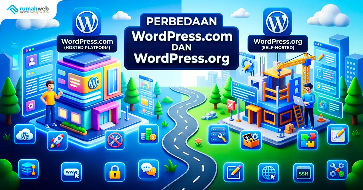 Banner Artikel - Perbedaan WordPress.com dan WordPress.org