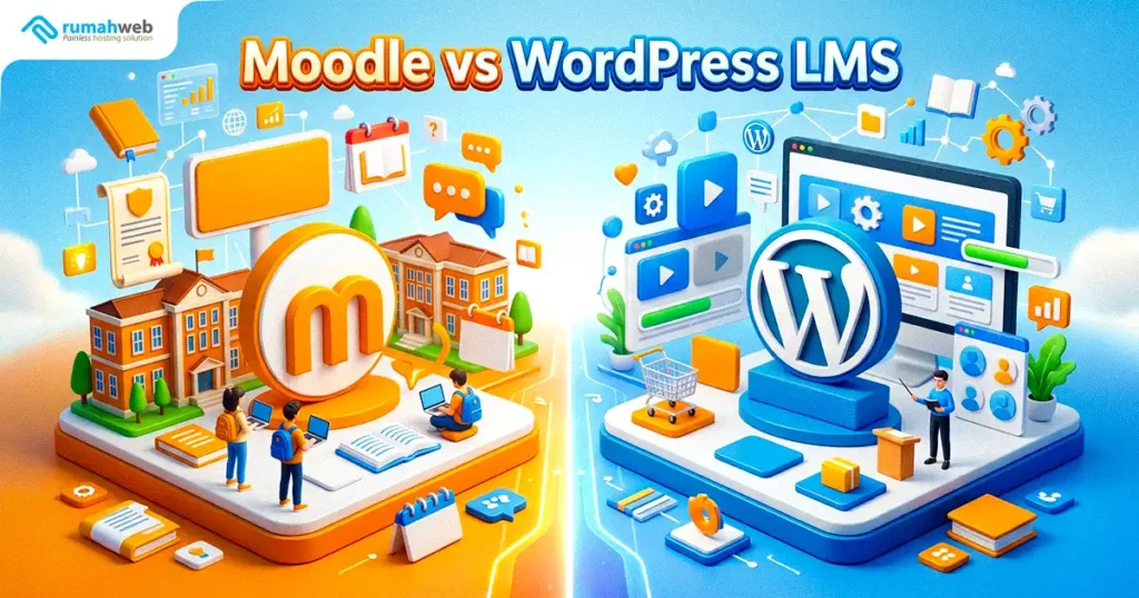 Banner Artikel - Moodle vs WordPress LMS